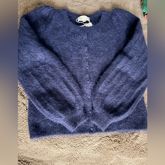 NWT - Sezane Amance cardigan in navy blue - size M - Picture 9 of 11
